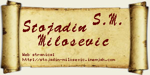 Stojadin Milošević vizit kartica